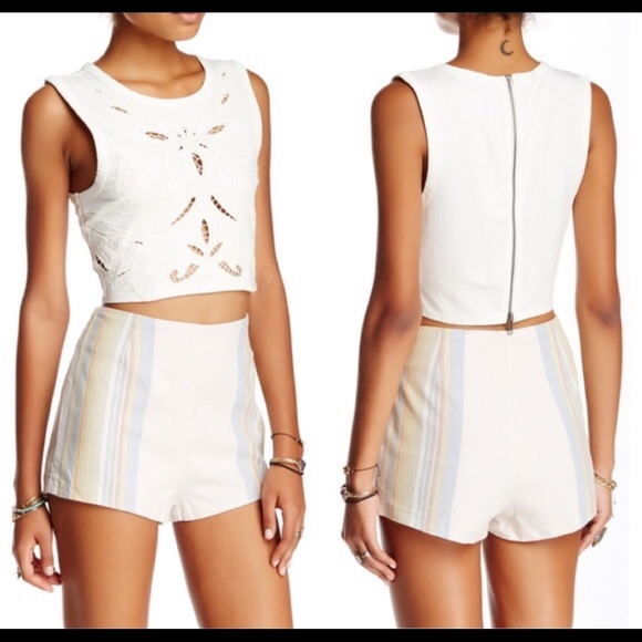 NWT - Free People Buneken Ivory Crop Top - XS - Picture 2 of 8